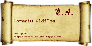Morariu Alóma névjegykártya